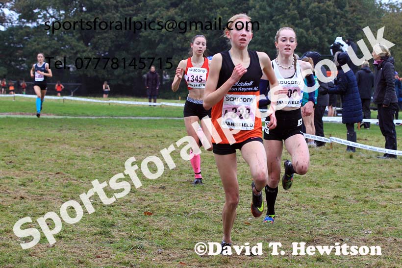 Womens Under-17s 2023 National Cross Country Relays, Berry Hill Park, Mansfield.  Photo: David T. Hewitson/Sports for All Pics